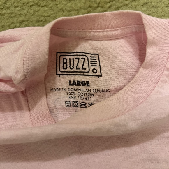 Pink Short Sleeve Tee with Smiley Graphic - Picture 2 of 3